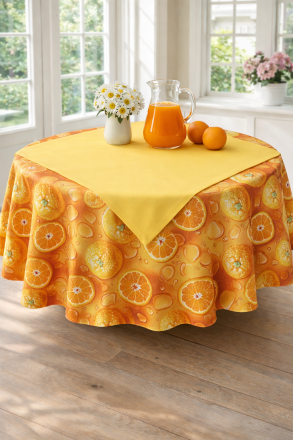 Кръгла покривка -диаметър 160 см+ каре 90/90 см-Озарете вашата трапеза !