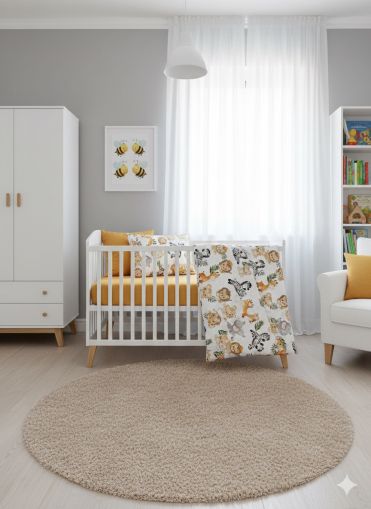 Детски Спален Комплект "Сафари" - 10 бр комплекти в пакет! ✨ Нежен и уютен, идеален за сладък сън и красива детска стая.