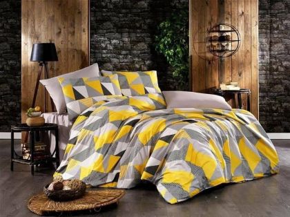 Спален комплект с два плика и чаршаф с ластик и 4 бр калъфки