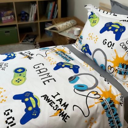 Единичен спален комплект с олекотена завивка 