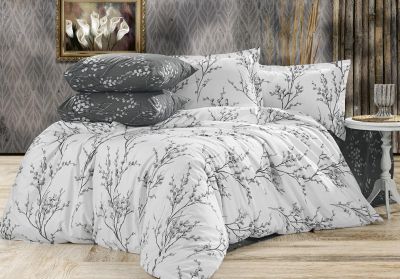 Спален комплект с плик 220/240 см,чаршаф с ластик 164/200/30 см+4 калъфки