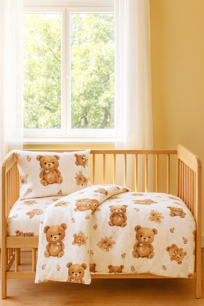 Детски спален комплект - 10 бр комплекти в пакет - Мечета