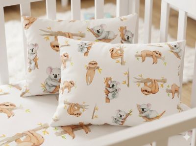 Детски спален комплект 10 бр Ранфорс за детска градина"Лениви приятели" - Комфорт и качество в едно!