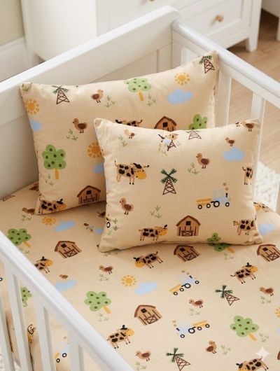 Детски Спален Комплект " Слънчев ден+-ферма "за Детска Градина - 10 бр в пакет