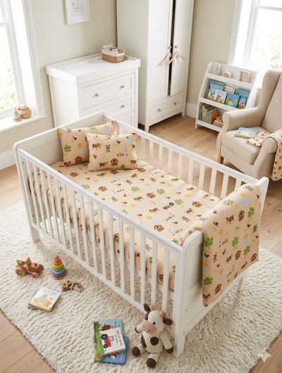 Детски Спален Комплект " Слънчев ден+-ферма "за Детска Градина - 10 бр в пакет