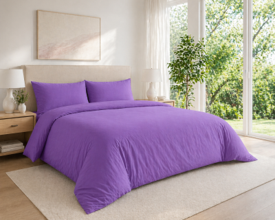 Спален комплект за двама:Плик 200/220 см,чаршаф без ластик 220/240 см,калъфки 50/70 см 2 бр