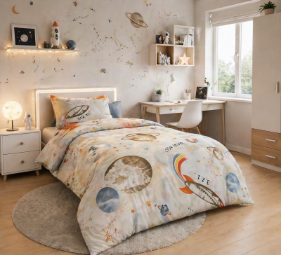 Единичен спален комплект с олекотена завивка 